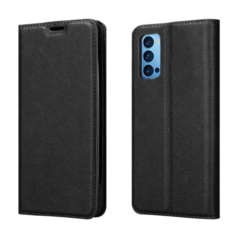 Cadorabo Hülle kompatibel mit Oppo Reno4 Schutzhülle mit Magnetverschluss, Standfunktion und Kartenfach