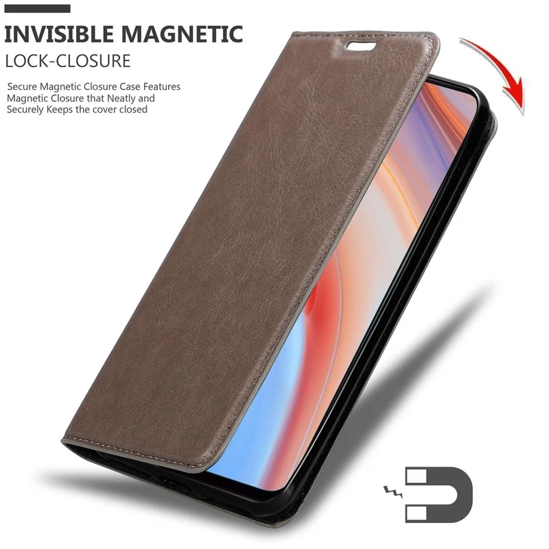 Cadorabo Hülle kompatibel mit Oppo Reno4 Schutzhülle mit Magnetverschluss, Standfunktion und Kartenfach