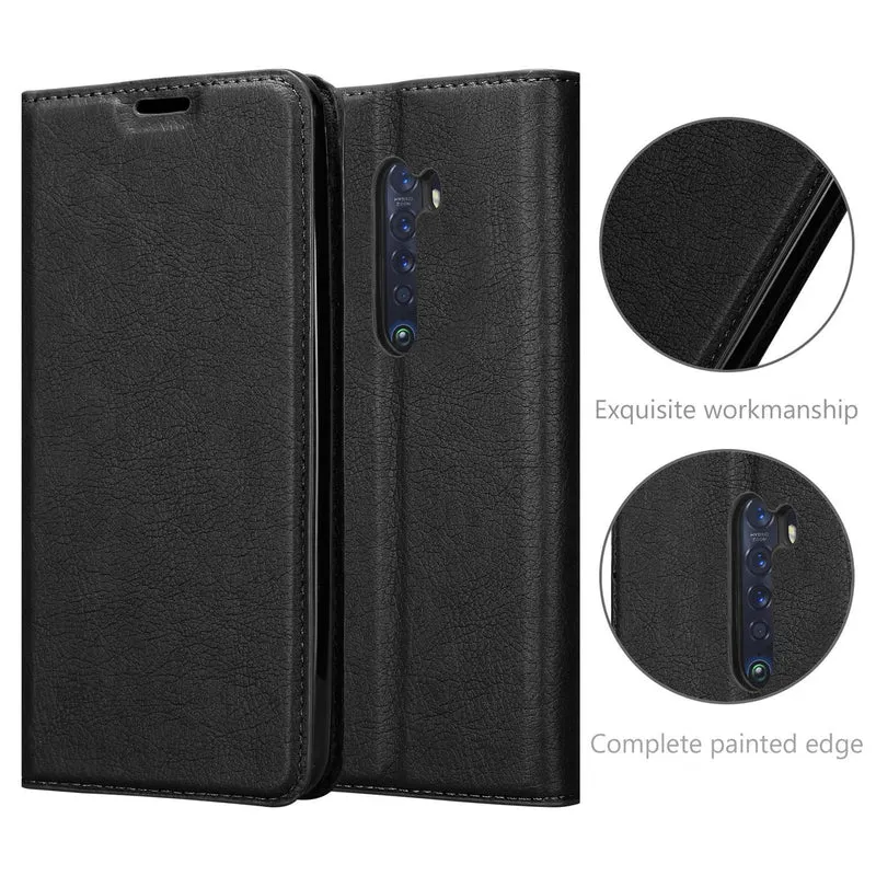 Cadorabo Hülle kompatibel mit Oppo Reno2 Z Schutzhülle mit Magnetverschluss, Standfunktion und Kartenfach