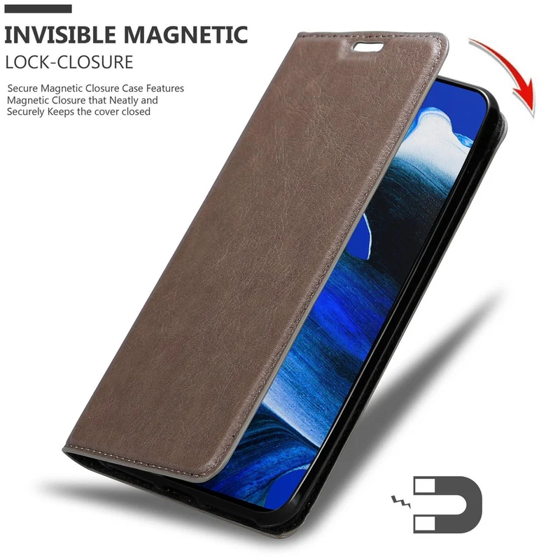 Cadorabo Hülle kompatibel mit Oppo Reno2 Schutzhülle mit Magnetverschluss, Standfunktion und Kartenfach