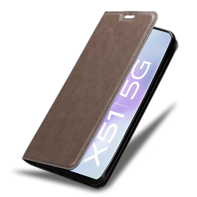 Cadorabo Hülle kompatibel mit Vivo X51 5G Schutzhülle mit Magnetverschluss, Standfunktion und Kartenfach