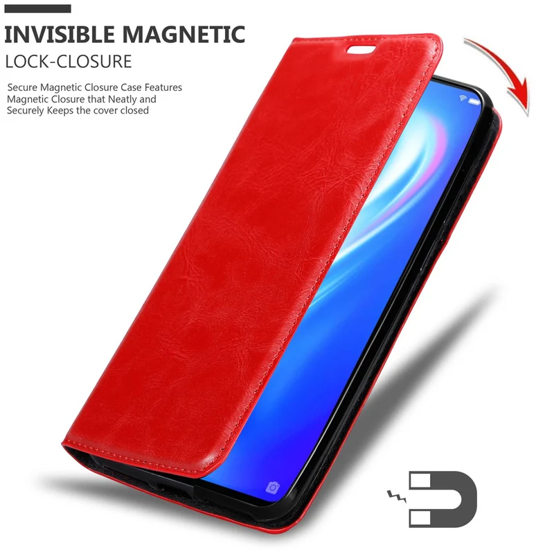 Cadorabo Hülle kompatibel mit Vivo S1 Schutzhülle mit Magnetverschluss, Standfunktion und Kartenfach