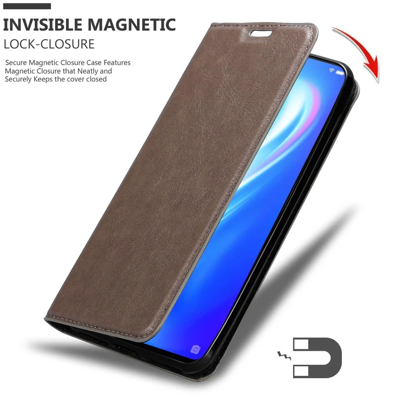 Cadorabo Hülle kompatibel mit Vivo S1 Schutzhülle mit Magnetverschluss, Standfunktion und Kartenfach