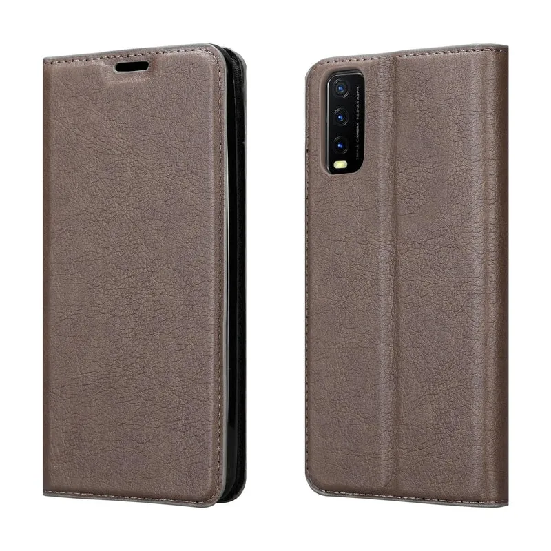 Cadorabo Hülle kompatibel mit Vivo Y20s Schutzhülle mit Magnetverschluss, Standfunktion und Kartenfach