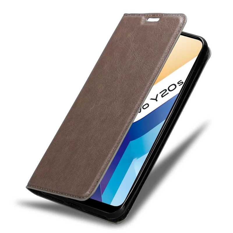 Cadorabo Hülle kompatibel mit Vivo Y20s Schutzhülle mit Magnetverschluss, Standfunktion und Kartenfach