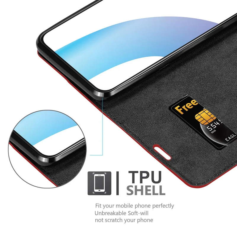 Cadorabo Hülle kompatibel mit Vivo V17 PRO Schutzhülle mit Magnetverschluss, Standfunktion und Kartenfach