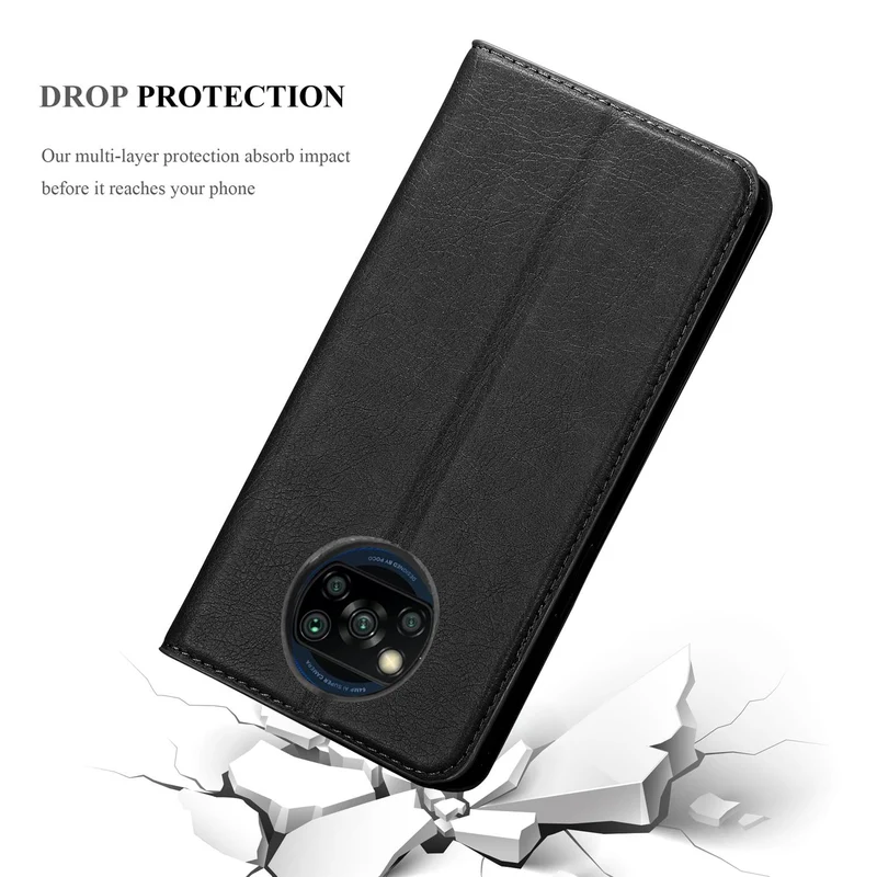 Cadorabo Hülle kompatibel mit Xiaomi POCO X3 NFC Schutzhülle mit Magnetverschluss, Standfunktion und Kartenfach