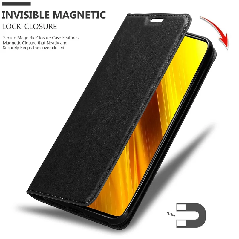 Cadorabo Hülle kompatibel mit Xiaomi POCO X3 NFC Schutzhülle mit Magnetverschluss, Standfunktion und Kartenfach