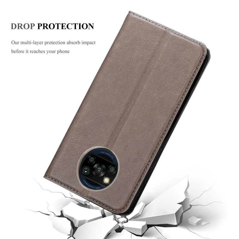 Cadorabo Hülle kompatibel mit Xiaomi POCO X3 NFC Schutzhülle mit Magnetverschluss, Standfunktion und Kartenfach