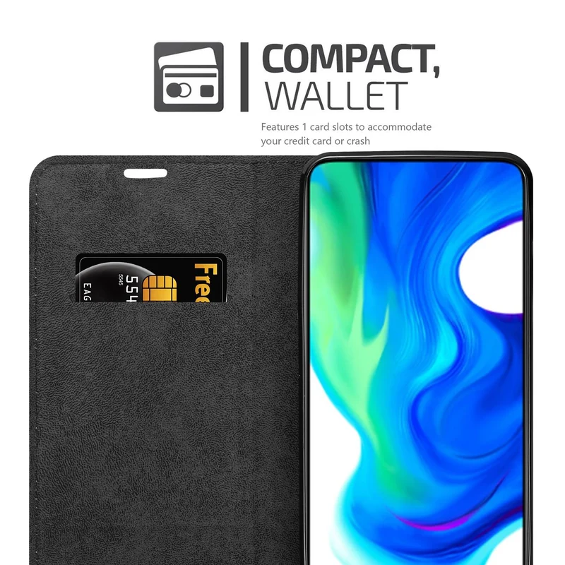 Cadorabo Hülle kompatibel mit Xiaomi POCO F2 PRO Schutzhülle mit Magnetverschluss, Standfunktion und Kartenfach