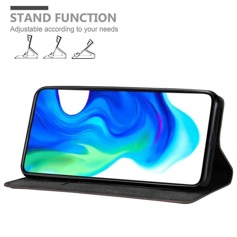 Cadorabo Hülle kompatibel mit Xiaomi POCO F2 PRO Schutzhülle mit Magnetverschluss, Standfunktion und Kartenfach