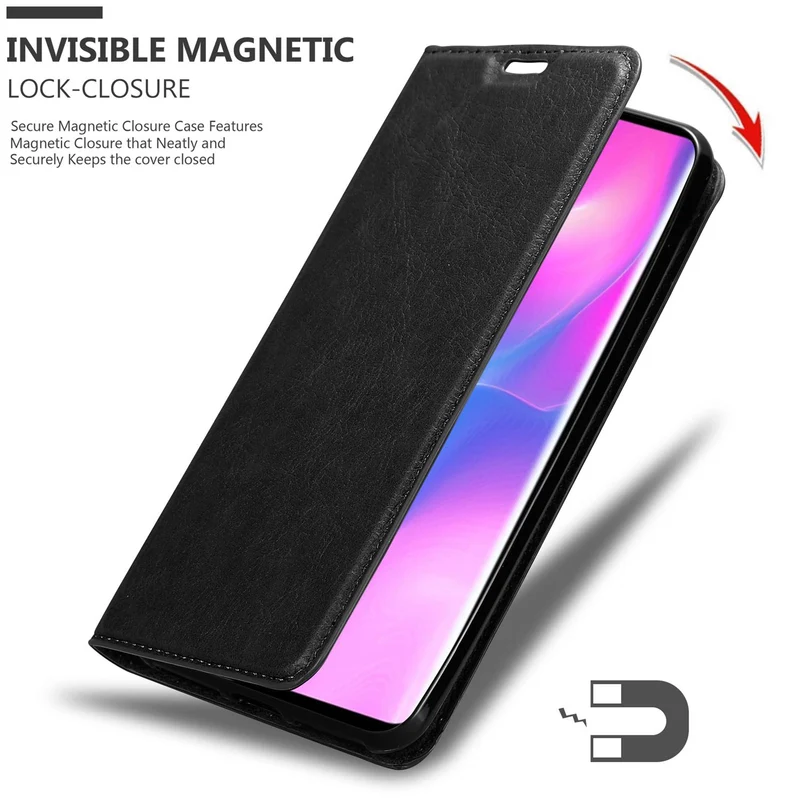 Cadorabo Hülle kompatibel mit Xiaomi Mi NOTE 10 LITE Schutzhülle mit Magnetverschluss, Standfunktion und Kartenfach