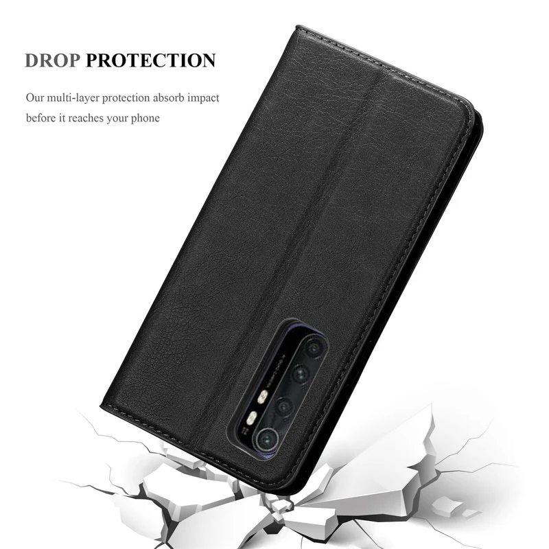 Cadorabo Hülle kompatibel mit Xiaomi Mi NOTE 10 LITE Schutzhülle mit Magnetverschluss, Standfunktion und Kartenfach