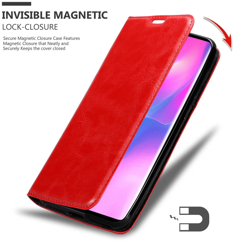 Cadorabo Hülle kompatibel mit Xiaomi Mi NOTE 10 LITE Schutzhülle mit Magnetverschluss, Standfunktion und Kartenfach