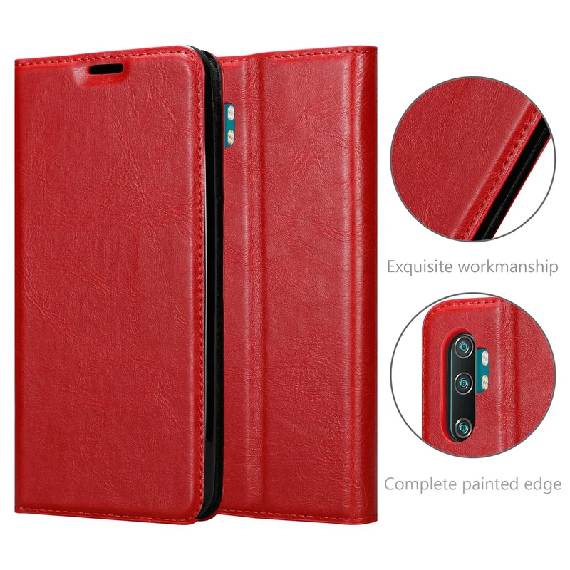Cadorabo Hülle kompatibel mit Xiaomi Mi NOTE 10 Schutzhülle mit Magnetverschluss, Standfunktion und Kartenfach