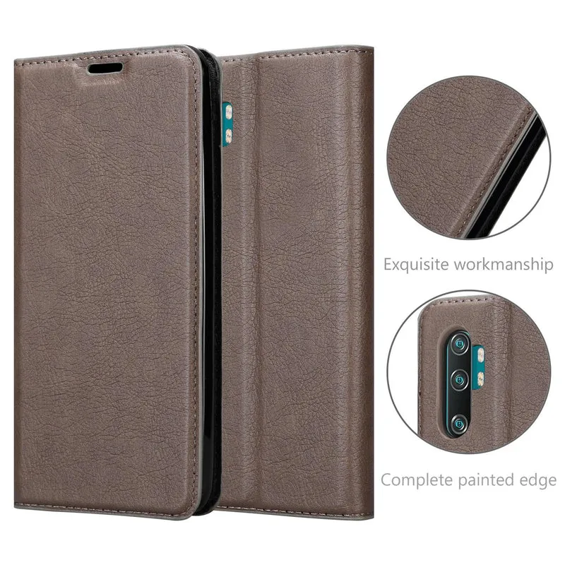Cadorabo Hülle kompatibel mit Xiaomi Mi NOTE 10 Schutzhülle mit Magnetverschluss, Standfunktion und Kartenfach