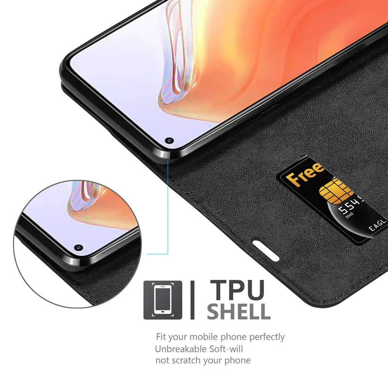 Cadorabo Hülle kompatibel mit Xiaomi Mi 10T / Mi 10T PRO Schutzhülle mit Magnetverschluss, Standfunktion und Kartenfach