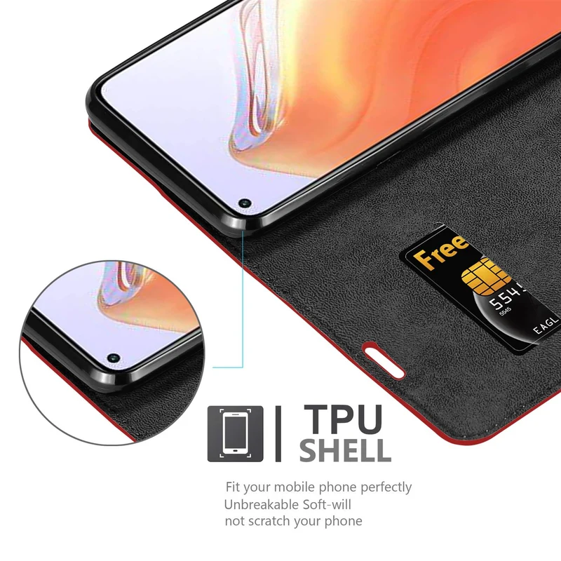 Cadorabo Hülle kompatibel mit Xiaomi Mi 10T / Mi 10T PRO Schutzhülle mit Magnetverschluss, Standfunktion und Kartenfach