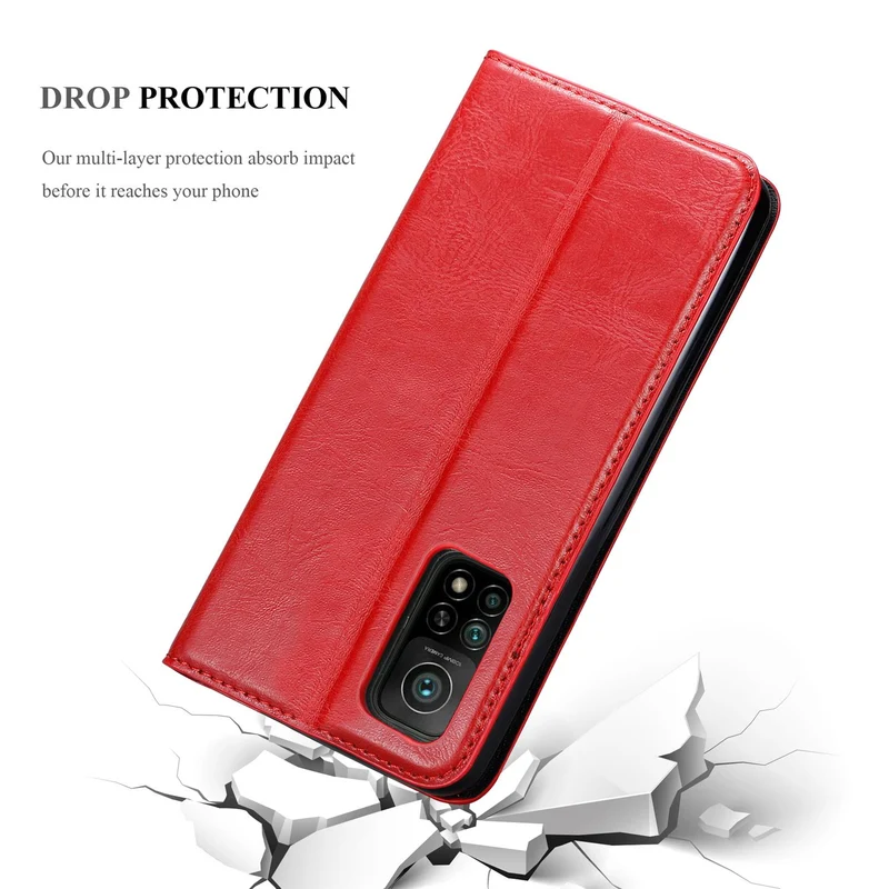 Cadorabo Hülle kompatibel mit Xiaomi Mi 10T / Mi 10T PRO Schutzhülle mit Magnetverschluss, Standfunktion und Kartenfach