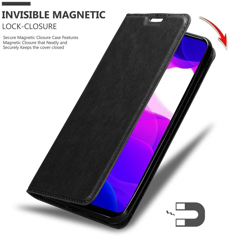 Cadorabo Hülle kompatibel mit Xiaomi Mi 10 LITE Schutzhülle mit Magnetverschluss, Standfunktion und Kartenfach