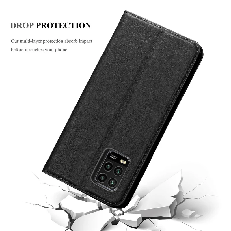 Cadorabo Hülle kompatibel mit Xiaomi Mi 10 LITE Schutzhülle mit Magnetverschluss, Standfunktion und Kartenfach