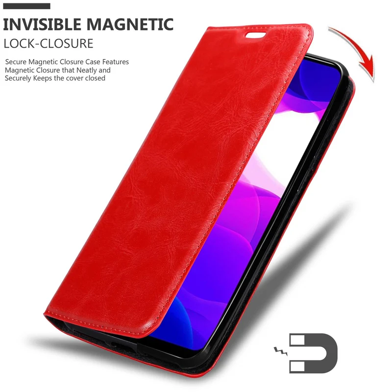 Cadorabo Hülle kompatibel mit Xiaomi Mi 10 LITE Schutzhülle mit Magnetverschluss, Standfunktion und Kartenfach