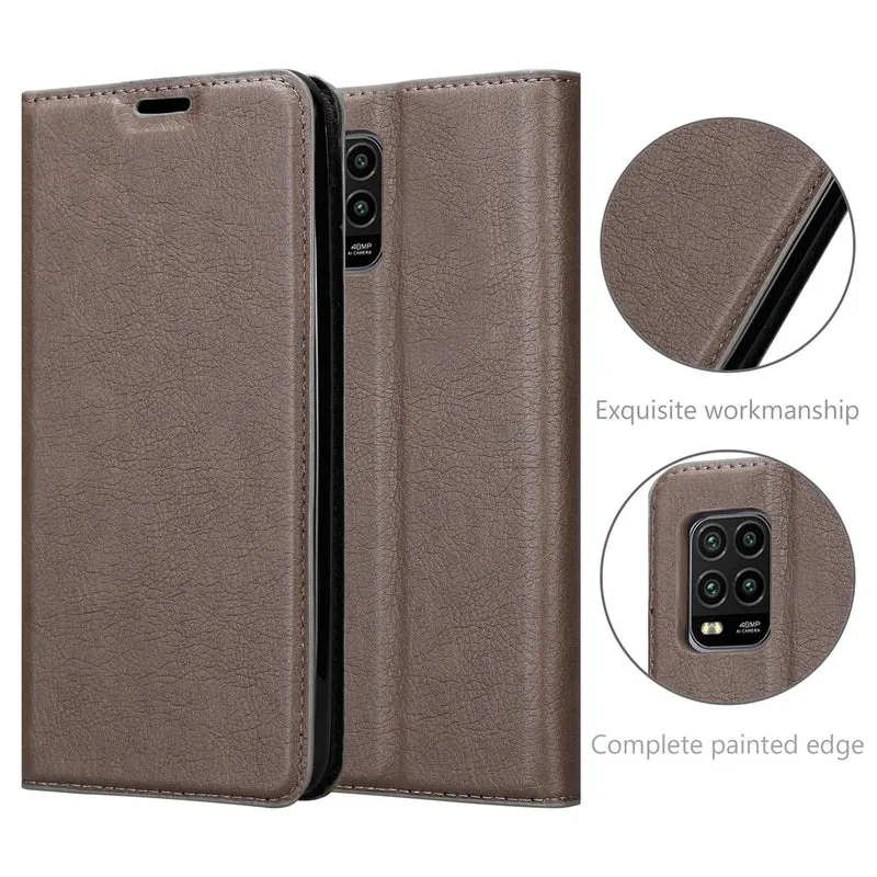 Cadorabo Hülle kompatibel mit Xiaomi Mi 10 LITE Schutzhülle mit Magnetverschluss, Standfunktion und Kartenfach