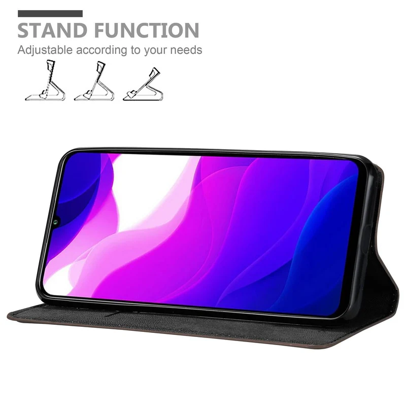 Cadorabo Hülle kompatibel mit Xiaomi Mi 10 LITE Schutzhülle mit Magnetverschluss, Standfunktion und Kartenfach