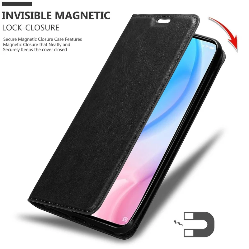 Cadorabo Hülle kompatibel mit Xiaomi Mi 9 LITE Schutzhülle mit Magnetverschluss, Standfunktion und Kartenfach