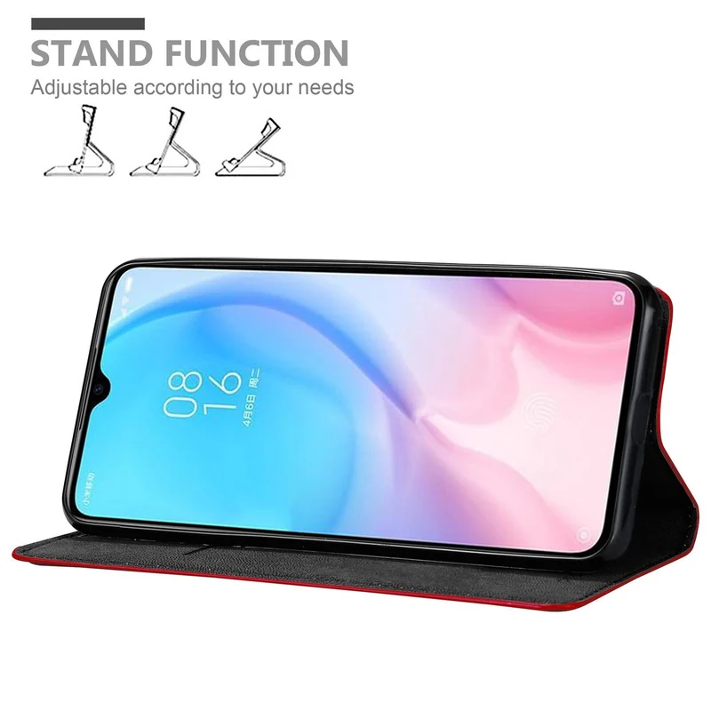 Cadorabo Hülle kompatibel mit Xiaomi Mi 9 LITE Schutzhülle mit Magnetverschluss, Standfunktion und Kartenfach