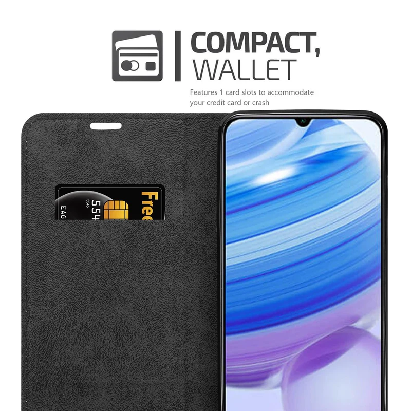 Cadorabo Hülle kompatibel mit Xiaomi RedMi 10X 5G / RedMi 10X PRO 5G Schutzhülle mit Magnetverschluss, Standfunktion und Kartenfach