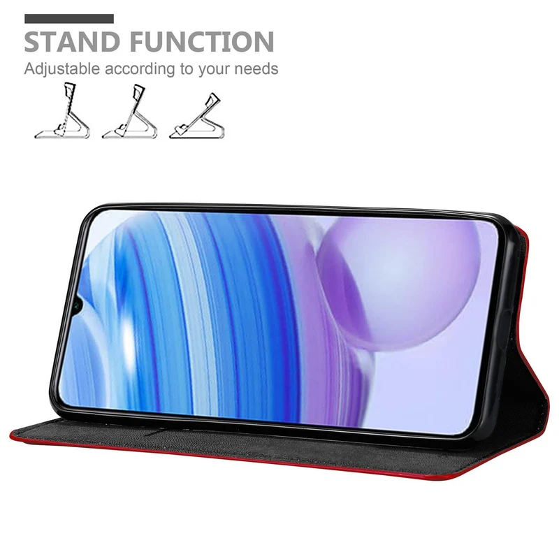 Cadorabo Hülle kompatibel mit Xiaomi RedMi 10X 5G / RedMi 10X PRO 5G Schutzhülle mit Magnetverschluss, Standfunktion und Kartenfach