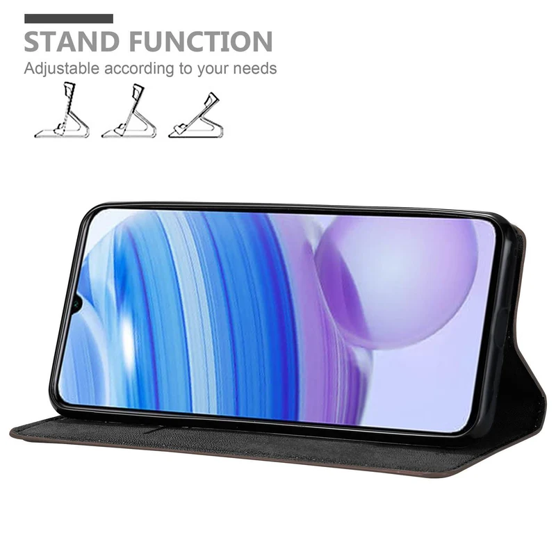 Cadorabo Hülle kompatibel mit Xiaomi RedMi 10X 5G / RedMi 10X PRO 5G Schutzhülle mit Magnetverschluss, Standfunktion und Kartenfach