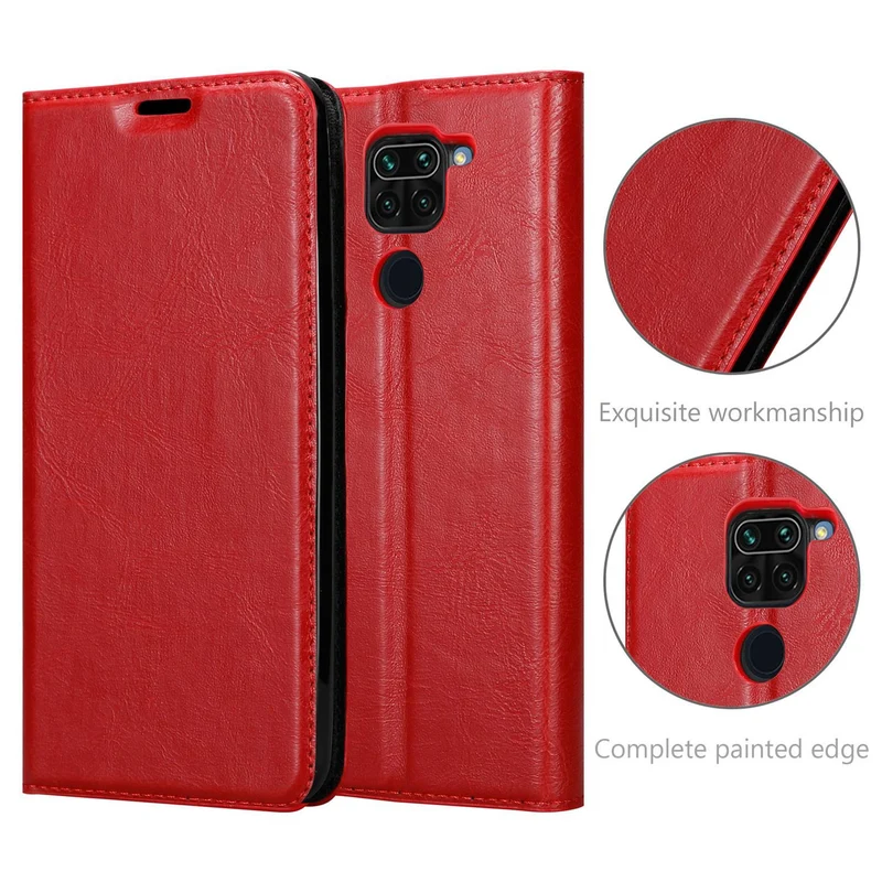 Cadorabo Hülle kompatibel mit Xiaomi RedMi 10X 4G Schutzhülle mit Magnetverschluss, Standfunktion und Kartenfach