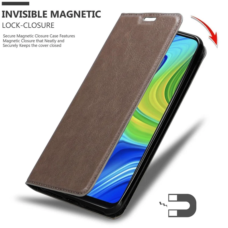 Cadorabo Hülle kompatibel mit Xiaomi RedMi 10X 4G Schutzhülle mit Magnetverschluss, Standfunktion und Kartenfach