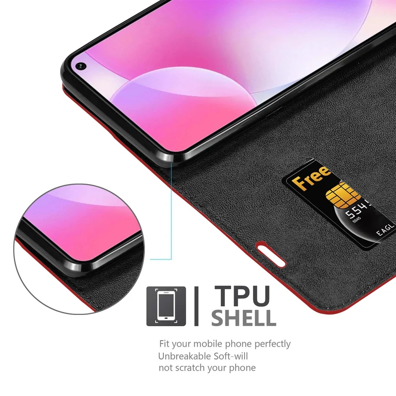 Cadorabo Hülle kompatibel mit Xiaomi RedMi K30 / K30i 5G Schutzhülle mit Magnetverschluss, Standfunktion und Kartenfach