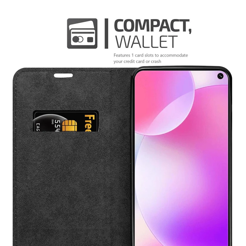 Cadorabo Hülle kompatibel mit Xiaomi RedMi K30 / K30i 5G Schutzhülle mit Magnetverschluss, Standfunktion und Kartenfach