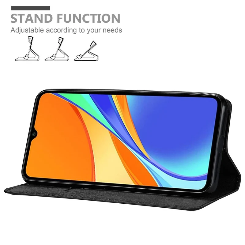 Cadorabo Hülle kompatibel mit Xiaomi RedMi 9C Schutzhülle mit Magnetverschluss, Standfunktion und Kartenfach