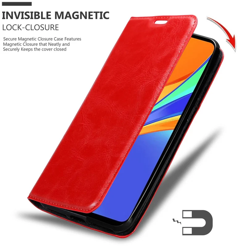 Cadorabo Hülle kompatibel mit Xiaomi RedMi 9C Schutzhülle mit Magnetverschluss, Standfunktion und Kartenfach