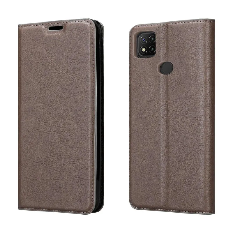 Cadorabo Hülle kompatibel mit Xiaomi RedMi 9C Schutzhülle mit Magnetverschluss, Standfunktion und Kartenfach