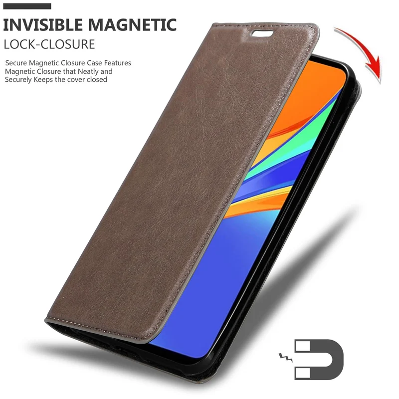 Cadorabo Hülle kompatibel mit Xiaomi RedMi 9C Schutzhülle mit Magnetverschluss, Standfunktion und Kartenfach
