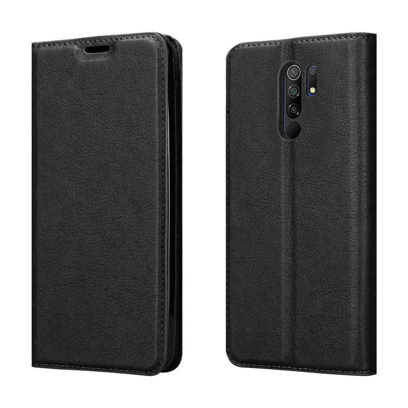 Cadorabo Hülle kompatibel mit Xiaomi RedMi 9 Schutzhülle mit Magnetverschluss, Standfunktion und Kartenfach