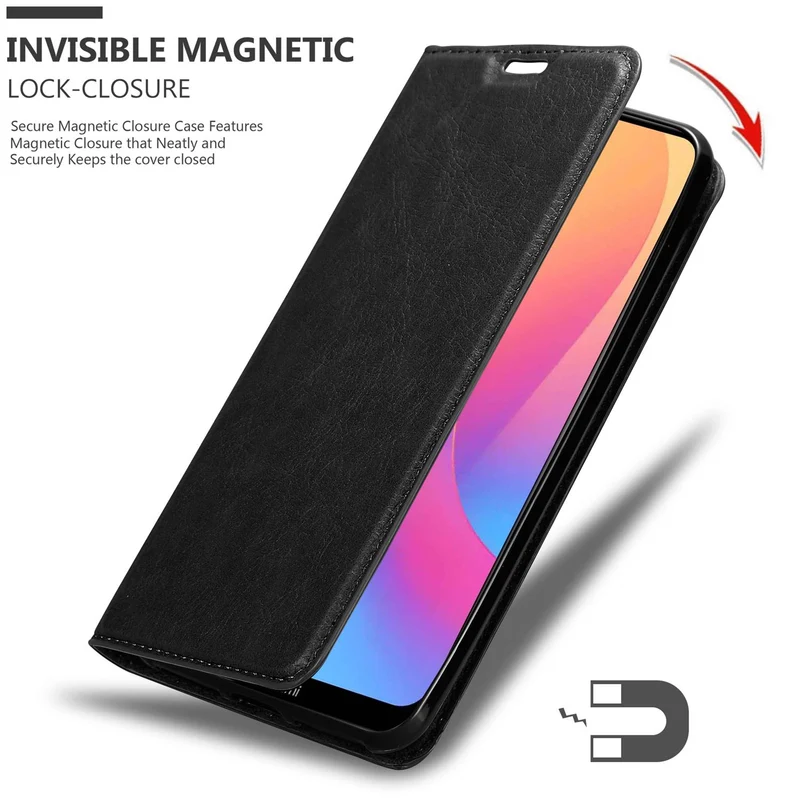 Cadorabo Hülle kompatibel mit Xiaomi RedMi 8A Schutzhülle mit Magnetverschluss, Standfunktion und Kartenfach