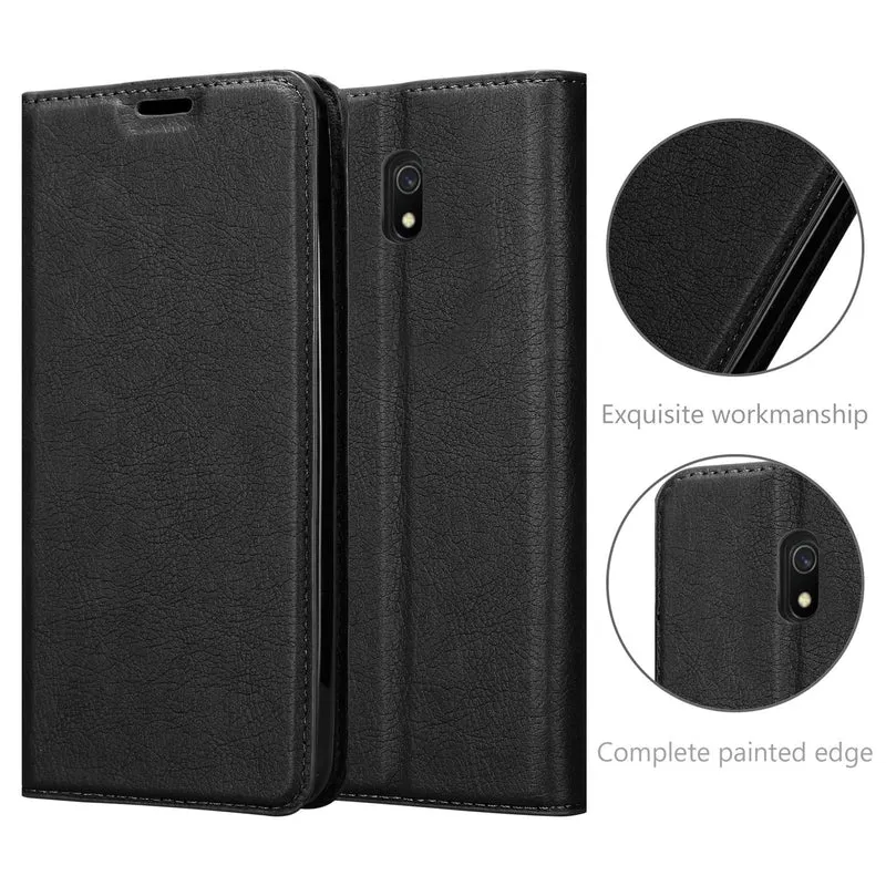 Cadorabo Hülle kompatibel mit Xiaomi RedMi 8A Schutzhülle mit Magnetverschluss, Standfunktion und Kartenfach