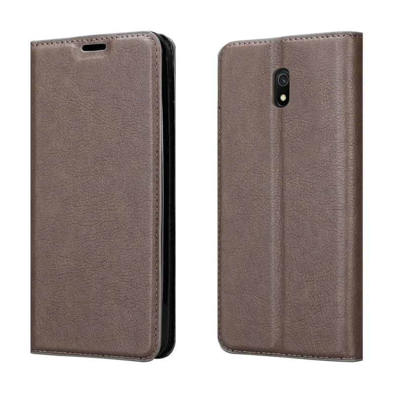 Cadorabo Hülle kompatibel mit Xiaomi RedMi 8A Schutzhülle mit Magnetverschluss, Standfunktion und Kartenfach