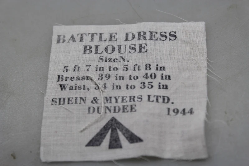 Battledress WW2 Label-Replik