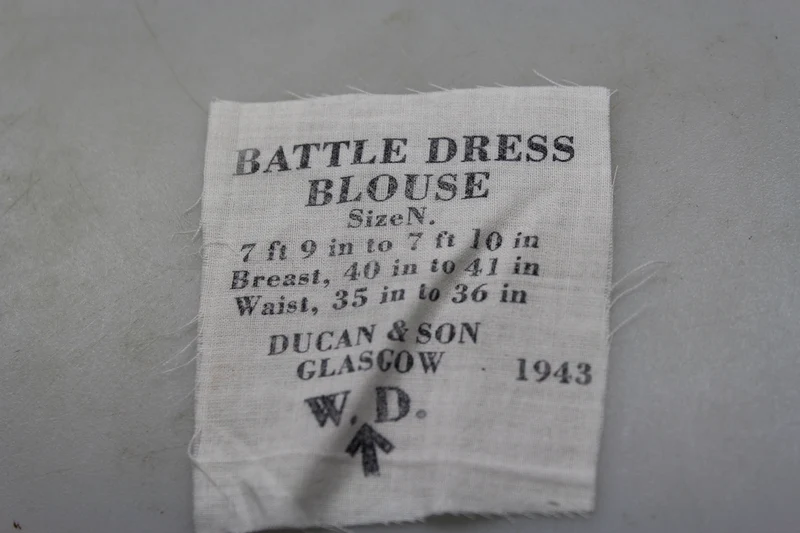 Battledress WW2 Label-Replik