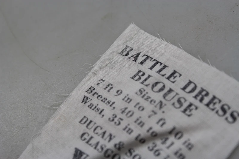 Battledress WW2 Label-Replik