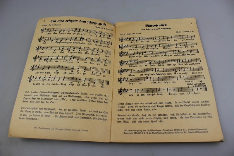 "Liederbuches der Luftwaffe" Luftwaffenlieder