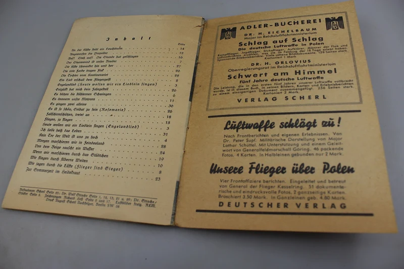 "Liederbuches der Luftwaffe" Luftwaffenlieder